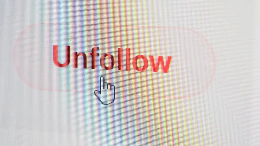Unfollow button